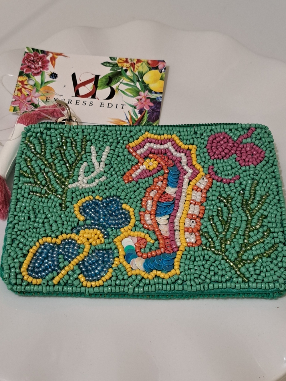Beaded Seahorse Coinpurse